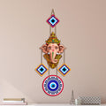 Artvibes Mandala Ganesha Evil Eye Wall Hanging for Home Entrance | Lucky Nazar Battu MDF Wall Decor | Vastu Wall Art for Living Room | Office | Bedroom & Main Door | Gift Item (WH_8554N)