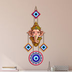 Artvibes Mandala Ganesha Evil Eye Wall Hanging for Home Entrance | Lucky Nazar Battu MDF Wall Decor | Vastu Wall Art for Living Room | Office | Bedroom & Main Door | Gift Item (WH_8554N)