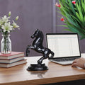 KridayKraft Jumping Horse Metal Statue for Wealth Table Top Figurine for Living Room Bedroom Home Office Animal Decorative Showpiece Feng Shui Vanstu Sculpture for Gift Purpose. (Black)