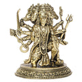 SVARUP Brass Panchmukhi Hanuman Ji Murti Lord Meditation Balaji Bajrangbali Bahubali Sankat Mochan Bhagwan Idol Height 4.5 Inches