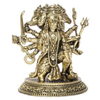 ARTVARKO Brass Hanuman Religious Idol Figurine God (Five Faced) Panchmukhi Bajrangbali Sankat Mochan Hanuman Murti. 4.5 Inch