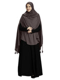 Mehar HIJAB'S MUSLIM MODEST WOMEN'S STYLISH HIJAB ULEMA DRIP DROP (Formal Grey, X-Large)