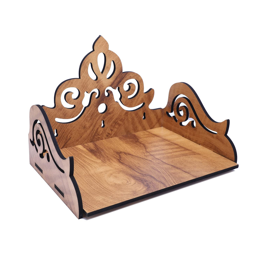 WOODEN VILLA Pooja Mandir for Home - Wooden Temple for Home Shop Office, Puja Mandir Pooja Stand for Home Wall Mounted