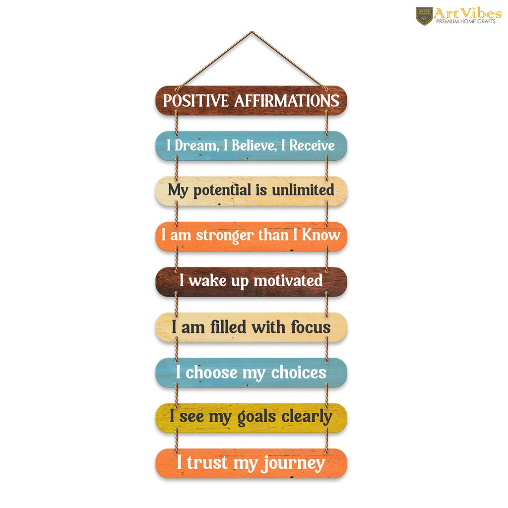 Artvibes Inspirational Quotes Printed Wooden Wall Hanging | Quotes Decor Item | Motivational Wall Decor | Wall Accent | Graphic Art | Gift Items | Office Wall Decoration Items (WH_9314N)