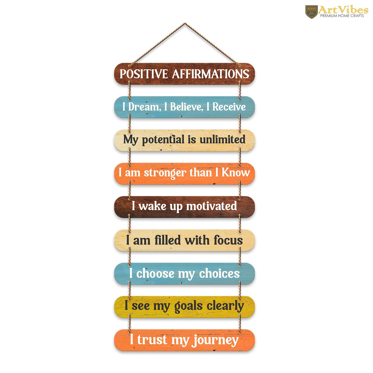 Artvibes Inspirational Quotes Printed Wooden Wall Hanging | Quotes Decor Item | Motivational Wall Decor | Wall Accent | Graphic Art | Gift Items | Office Wall Decoration Items (WH_9314N)