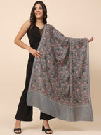 Pashmoda Women Gilkaari Pure Wool Embroidered Shawl (Size 101X203 CM)