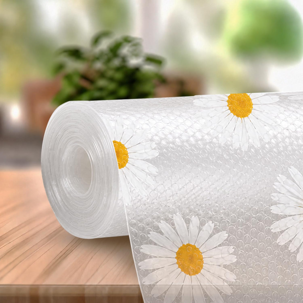 SITTELLA® (45cm x 150cm) Food-Grade Anti-Slip Self Liner Mat | Drawer Mat | Kitchen Shelf Sheet | Shelf Liners for Kitchen Shelves | Shelf Liner | Fridge Liners (White Flower) Kafalo