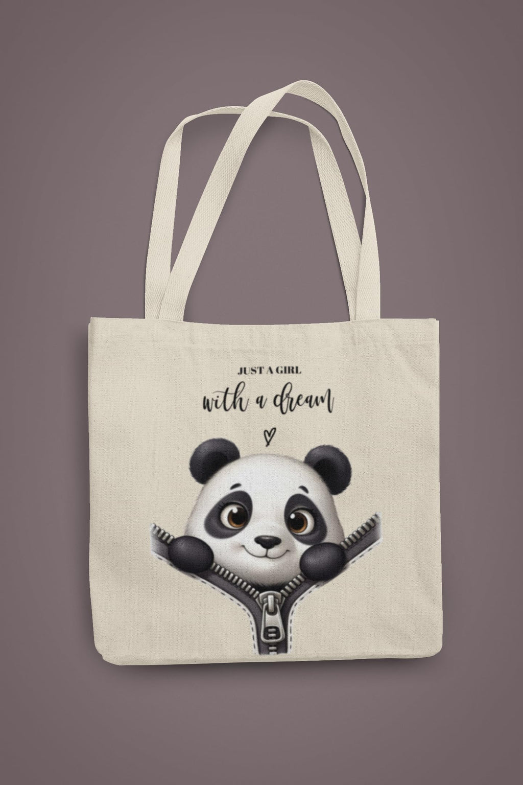stilotee Cotton Tote Bag for Women | Reusable Eco Friendly Canvas Shopping Bag | Lightweight Foldable Carry Bag for College, Office & Travel (Western, panda)