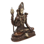 ARTVARKO Brass Murti Lord Shiva in Blessing Posture Shiv Idol Statue for Shivaratri Maha Shivaratri Copper Color Height 8.5 Inch 1Pcs Standard.