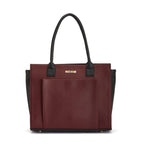 Fargo Amara Vegan Leather Tote Bag for Women | Laptop Compartment, RFID Pockets, YKK Zipper, Large Office Handbag | Shoulder Bag for College & Daily Use | Made in India (Maroon)
