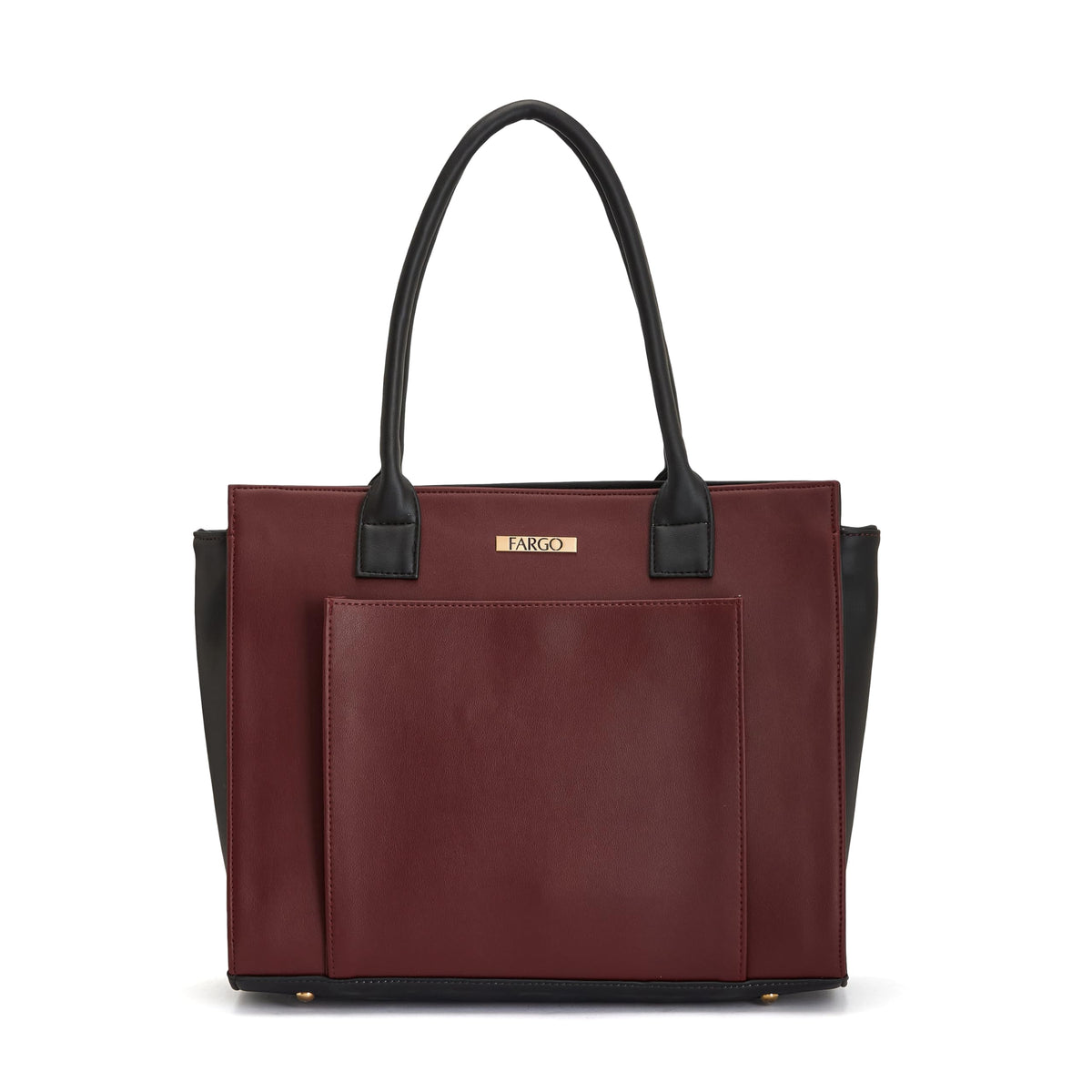 Fargo Amara Vegan Leather Tote Bag for Women | Laptop Compartment, RFID Pockets, YKK Zipper, Large Office Handbag | Shoulder Bag for College & Daily Use | Made in India (Maroon)