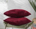 RD TREND® Cushion Cover Set of 2, Decorative Sofa Living Room Home Square Cushion Covers 18 Inch x 18 Inch, Aesthetic Corduroy Striped Double Sided (Marron)