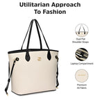 Lavie Signature Women's Canva 15 Inch Laptop Tote Handbag | Tote Bag for Work | Ladies purse | Stylish Shoulder Bag | Gift for Women
