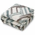 Rubru Leo Flannel AC Blanket | Ultra-Soft Lightweight Blanket for Year-Round Use | Warm, Cozy and Machine Washable, Aqua Brush, Double Kafalo