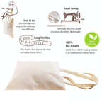 Match Made Utility Tote Bags | Reusable Grocery & Travel Bag | Heavy-Duty Cotton Canvas | Eco-Friendly, Multi-Purpose Utility Bag | 15kg Capacity | Pack of 6