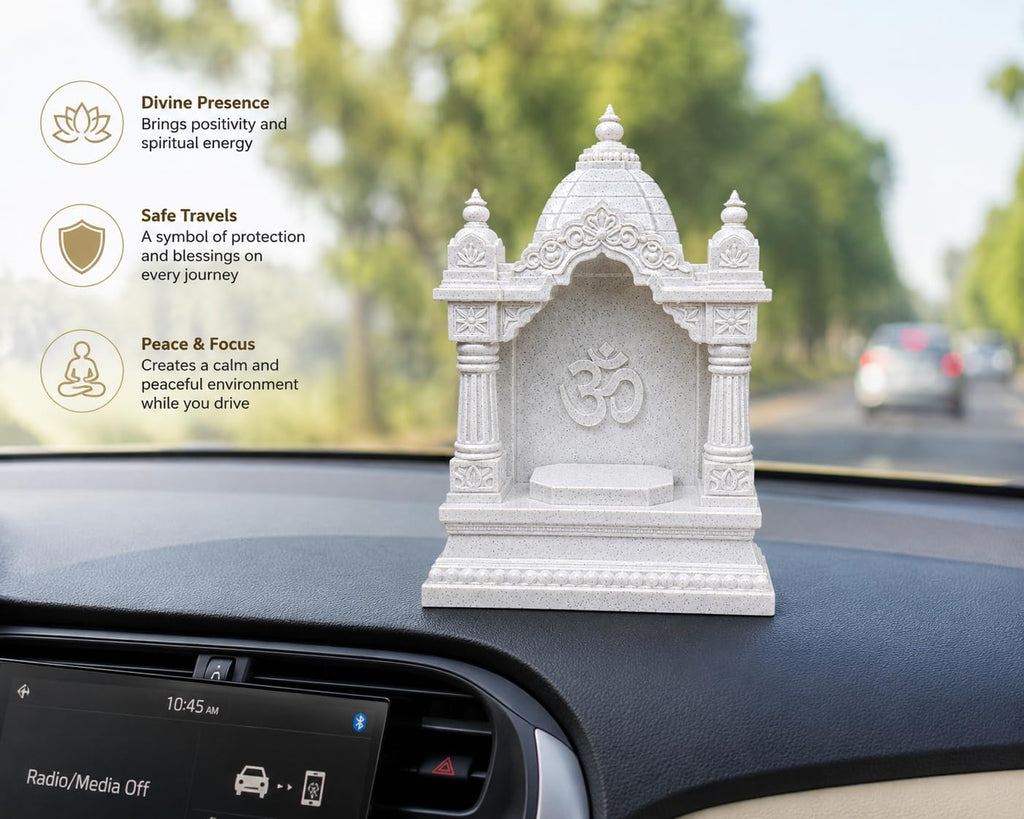 3D Printed Marble Finish Mini Temple for Car, Home and Office