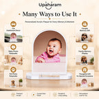UPAHARAM Personalized Acrylic Car Dash Plaque | 5mm Thick Car Dashboard with Your Custom Photo, Size: 10 * 11 * 3 inches| HD UV Printing Customized Photo Frame | Car Accessories gift (Dome)