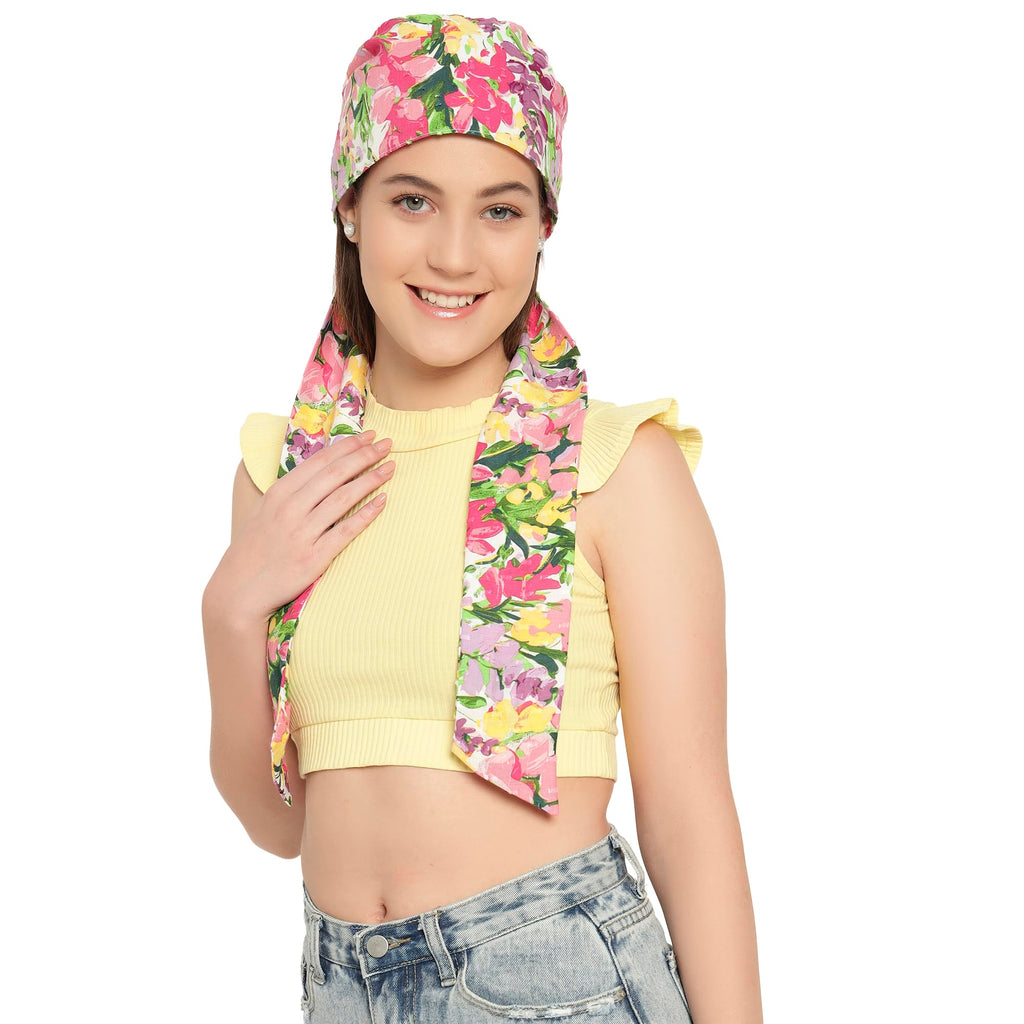 The Headscarves Premium Cotton Printed Headscarf for Women – Soft Chemo Headwear, Stylish Hijab Cap, Breathable Headwrap for Hair Loss, Modest Fashion Scarf & Cancer Turban