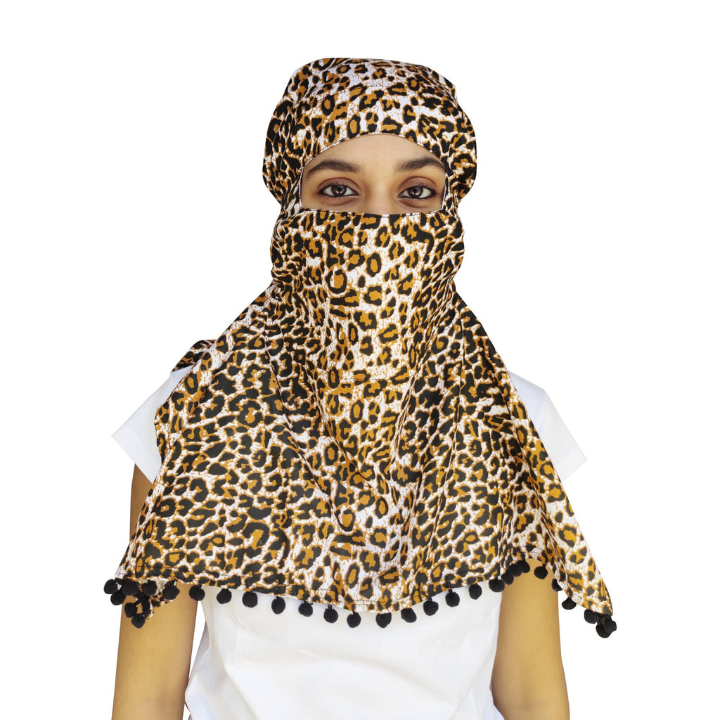 Switchon Innovative scarf for wome with closer Hook and Loop Tape- Multi (Brown and Black)