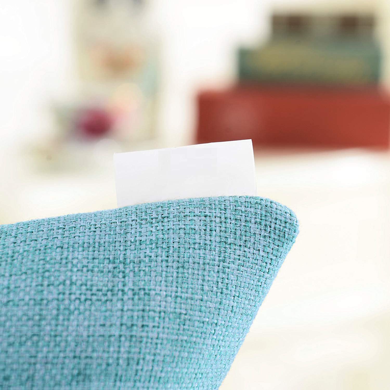 Khooti Jute Cushion Cover | 26 x 26 Inches / 65 x 65 cm | Teal Green | Set of 2 | Throw Pillow Cover for Couches, Chairs, Sofas, Beds, Coffee Tables, Living Rooms, Bedrooms, Modern Boho Design