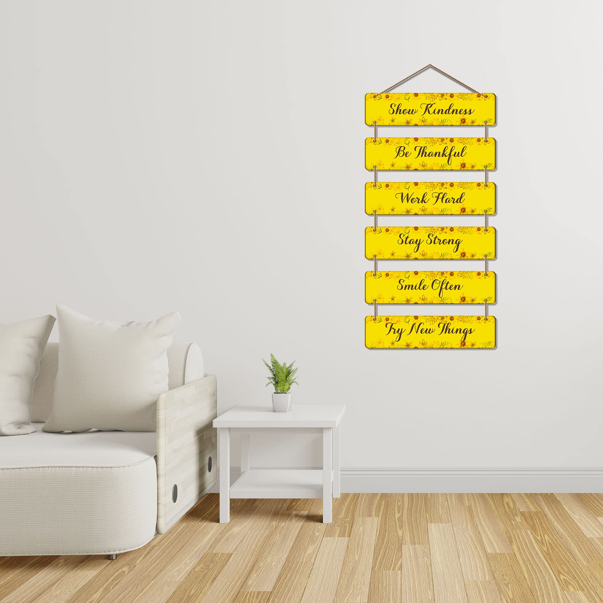 Artvibes Show Kindness Be Thankful Printed Wooden Wall Hanging For Home Decor | Office | Quotes Decor Item | Livng Room | Wall Poster | Inspirational Quotes | Art Print | Unique Gift Items (WH_3238N)