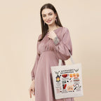 Half Moon Canvas Tote Bag Aesthetic Reusable Cotton Bags for Women Ladies Girls for School, College, Office, Travel Large Printed Design Eco-Friendly Shopping Bag for Everyday Use (Book Lover)
