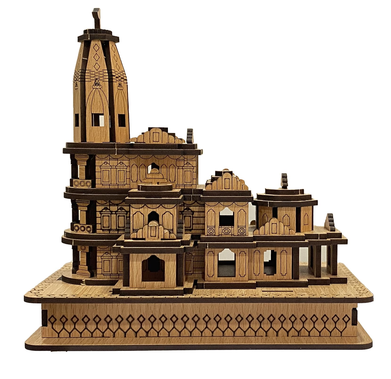 Ayodhya Ram Mandir 3D Model Wooden Temple