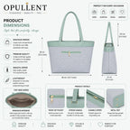 OPULLENT Large Capacity Tote Bag For Women (Green)