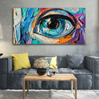 VIBECRAFTS Canvas Paintings for Living Room Drawing Room Abstract Picture of a Beautiful Girl's Eye Canvas Wall Painting Fitted with Wooden Frame for Home|Office|Gift(PTVCH_2290N)