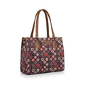 Stylique Premium Jute Tote Bag for Woman | Big Size Hand Bag for Women | Tote Bag with Zipper| Stylish Shopping Bag for Women with Spacious Storage - 14 Inches (Brown)
