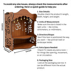 HOMEWEY DECOR Wooden Home Temple Handcrafted Support Heavy Idols Luxurious Finish Pooja Mandir for Home and Office Wall Mount for Room (Design7)