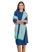 Naureen Women Faux Pashmina Kani Stole with Floral Motifs and Zari Accents, Soft and Lightweight, For Summer and Winter, 28x80 inch
