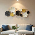 DSH CRAFTING YOUR CURIOSITY Dsh Metal Wall Art Wall Sculpture Wall Hanging Showpiece Perfect For Home, Hotel (17-Circle-Black)