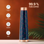 MILTON Copper Delight Design Water Bottle, 915 ml, Ethnic | Lacquer Coating, Curved Bottle | Diwali | Festive | Gifting | Yoga | Home | Kitchen | Vedic