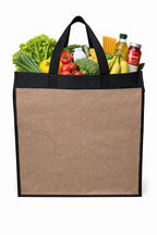 Canvas Shopping Bag Big Heavy Duty Large Eco Cotton Cloth Grocery Shopping Bag for Men Ladies Vegetable Milk Fruits with Hand Carry Handle Lunch Box Jhola Tote Bags Medium Size 48x40x18