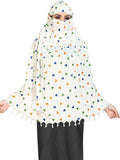 VASTTRAM Women's Pure Cotton Long Scarves Female Scarf Cum Mask Usable For Driver Anti Pollution Full Face Cover With UV Sun Rays Protection, White