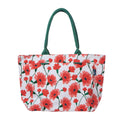 AQVA Cotton Canvas Tote Bag for Women with Side Pockets| Trendy Stylish Multipurpose Handbag with Zipper | Shoulder Bag for Shopping, Travel and Work | Carnation, Red