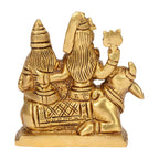 SVARUP Brass Shiva Parvati Shiv Parivar Shankar Bhagwan Ganesh Family Murti Idol Statue Sculpture 3 Inch