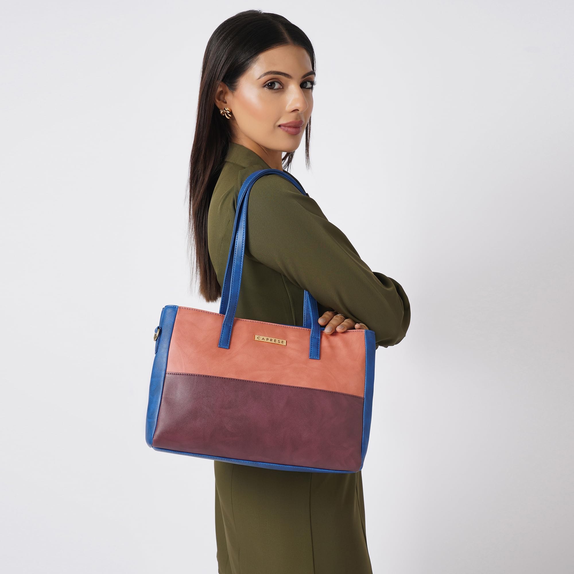 Caprese womens MERIDET T Large RED Tote Bag| L