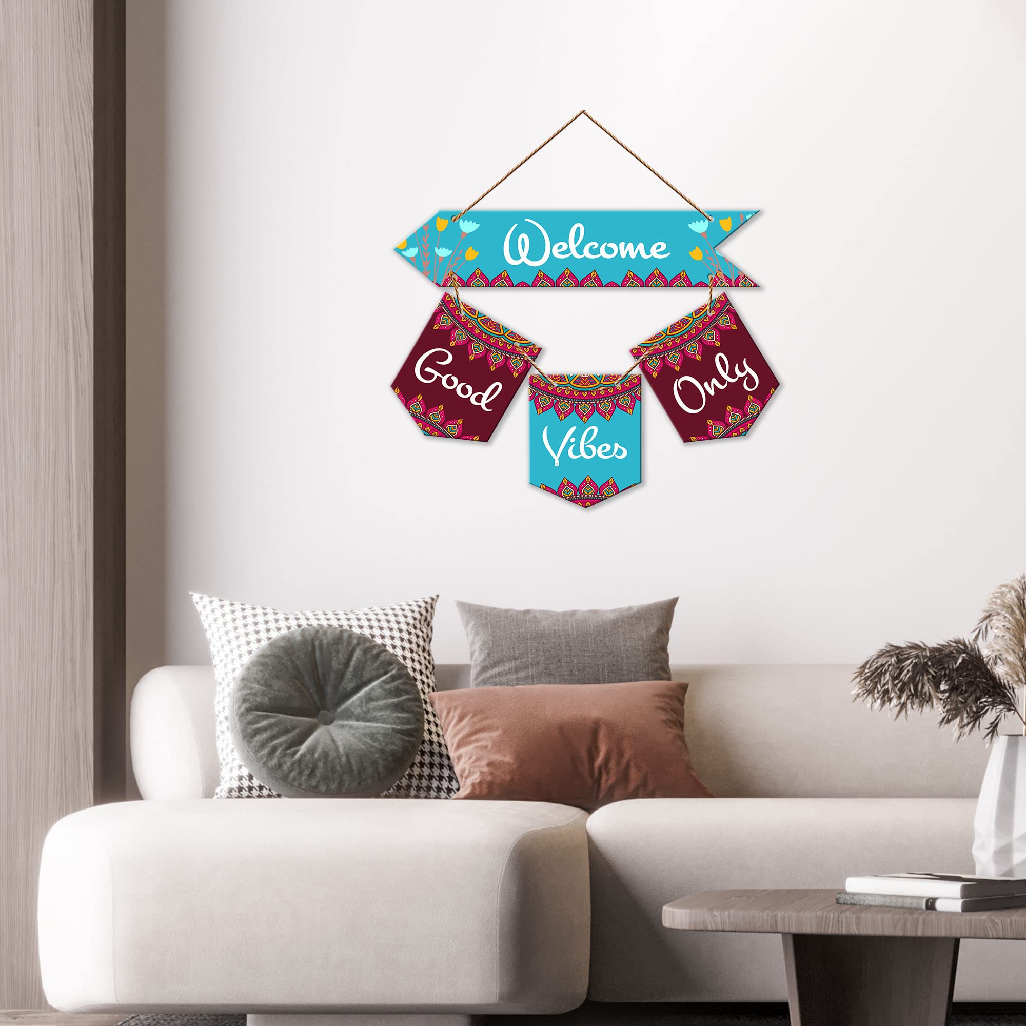 Artvibes Wall Hanging Home Decorative Wall Art for Living room | Bedroom | Gifts | Wall Hanger for Decoration | Modern Decor | Artwork | Wall Sculpture | Signs & PlaquesArt Print (WH_6412NR)