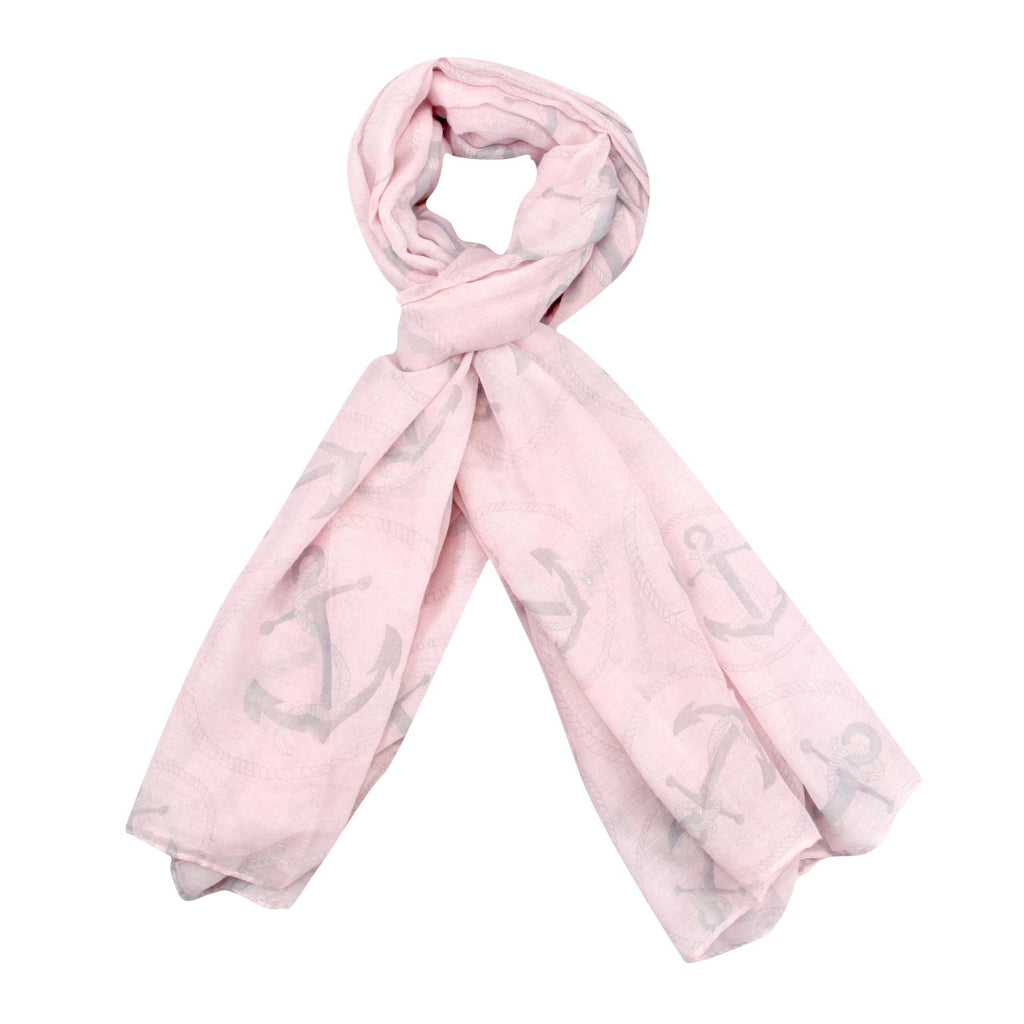 FabSeasons Pink Anchor Printed Unisex Scarf, Scarves, Stole and Shawl for Men & Women