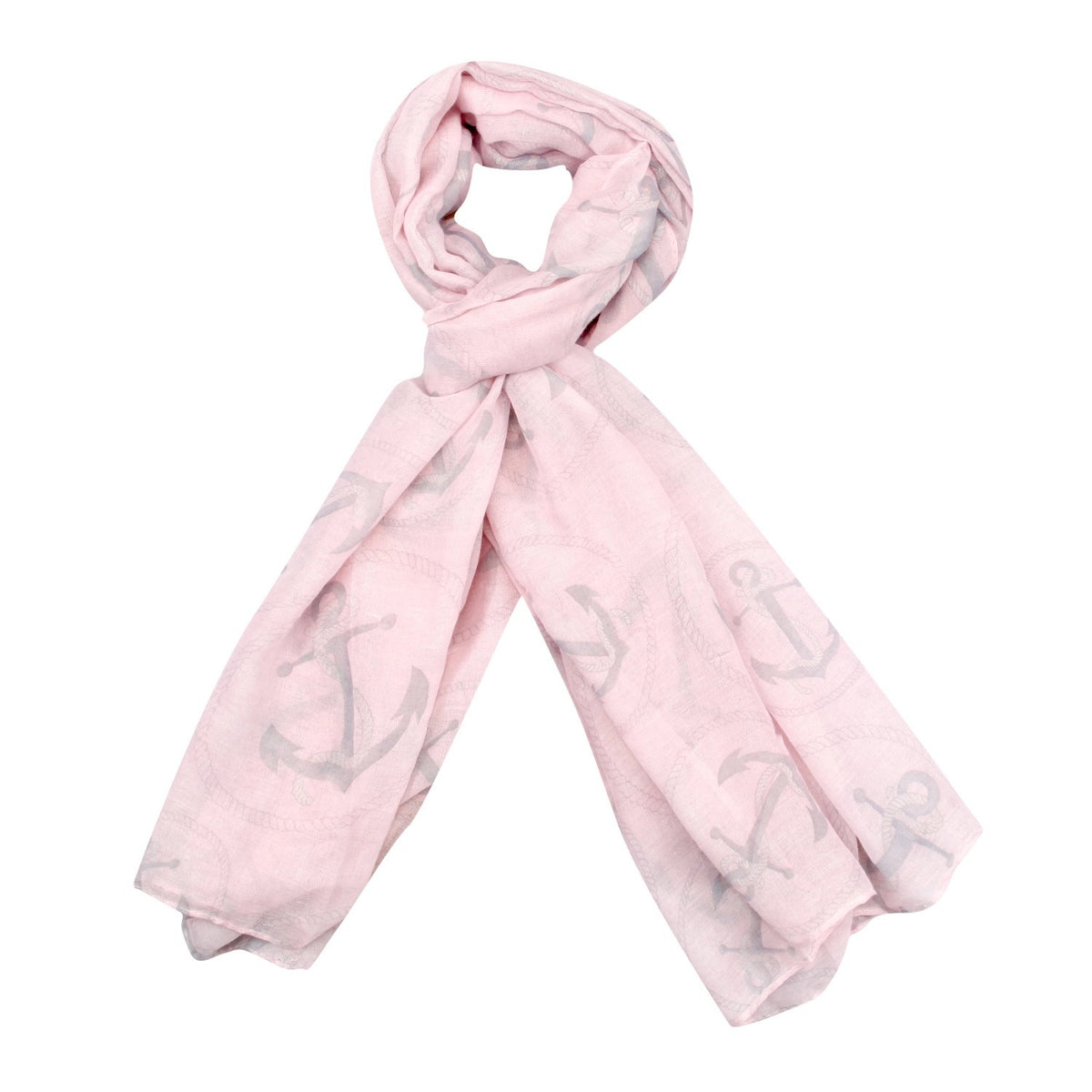 FabSeasons Pink Anchor Printed Unisex Scarf, Scarves, Stole and Shawl for Men & Women