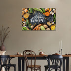 VIBECRAFTS 2 Pieces Kitchen Canvas Wall Painting Fitted With Wooden Frame For Home | Office | Living Room | Gifts(PTVC2Pcs1_17512)