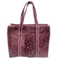 Bazaar Bhoot Edition Premium Cotton Quilted Shopping Tote Bag - Multipurpose Long Lasting Foldable Reusable Bag with zipper for Shopping, Travel & Daily Use - Made in India (Shaded Maroon)