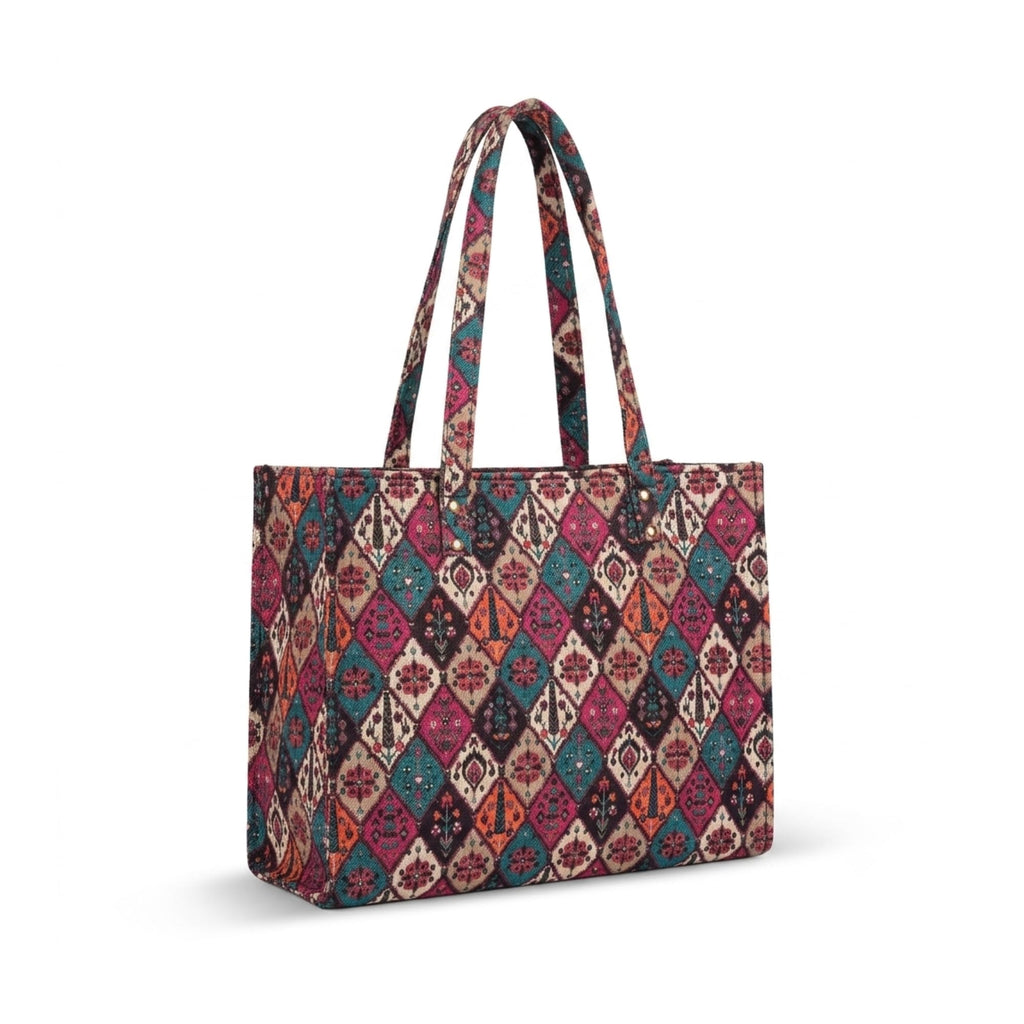 Stylish Tote Bags for College | Large Capacity Handbags for Women Latest with Zip Pockets | Lightweight Office Handbag for Woman | lady handbags |12 Inch (Multicolor)