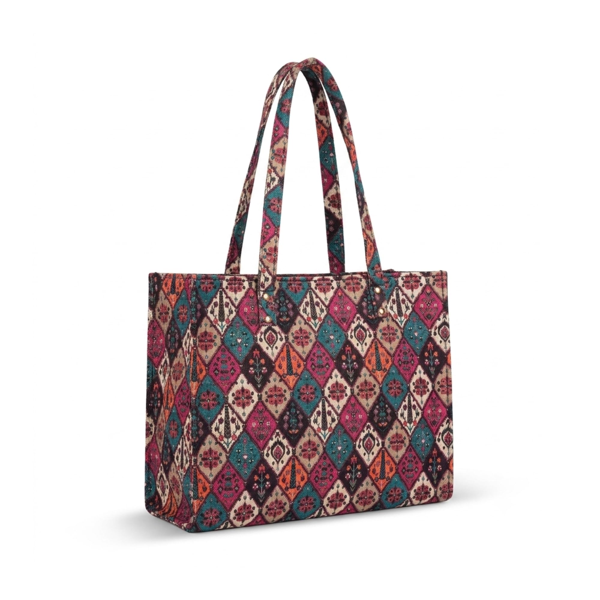 Stylish Tote Bags for College | Large Capacity Handbags for Women Latest with Zip Pockets | Lightweight Office Handbag for Woman | lady handbags |12 Inch (Multicolor)