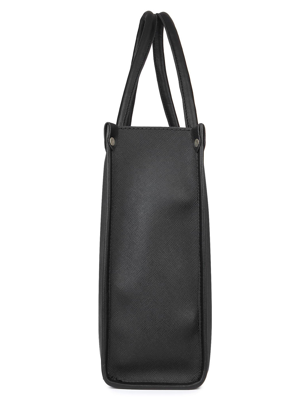 LEGAL BRIBE Women Textured Classic Tote Bag (Black)