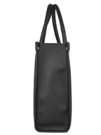 LEGAL BRIBE Women Textured Classic Tote Bag (Black)