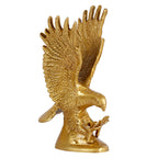 ARTVARKO Brass Eagle Statue Wild Bird Flying Hawk Sculpture Feng Shui Vastu Animal Decorative Handmade for Home Decor Office Showpiece Gift 6.5 Inch