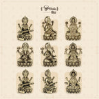 Shilpkala 5 Inch Ganesh, Laxmi & Saraswati Ji Brass Idol (Statue, Murti) for Table, Home & Office Decor, Worship & Gift